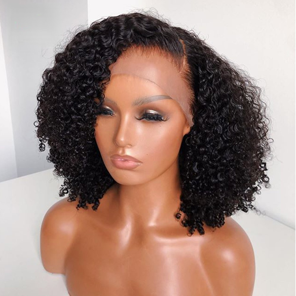 Afro Curly Undetectable Invisible Lace Glueless Frontal Lace Wig | Real HD Lace