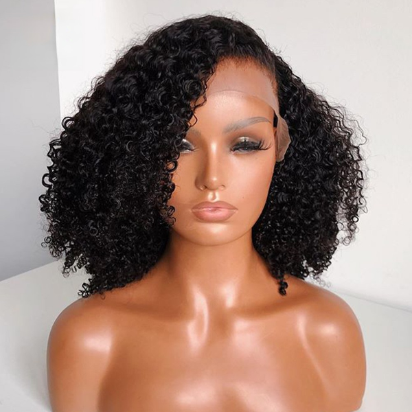 Afro Curly Undetectable Invisible Lace Glueless Frontal Lace Wig | Real HD Lace