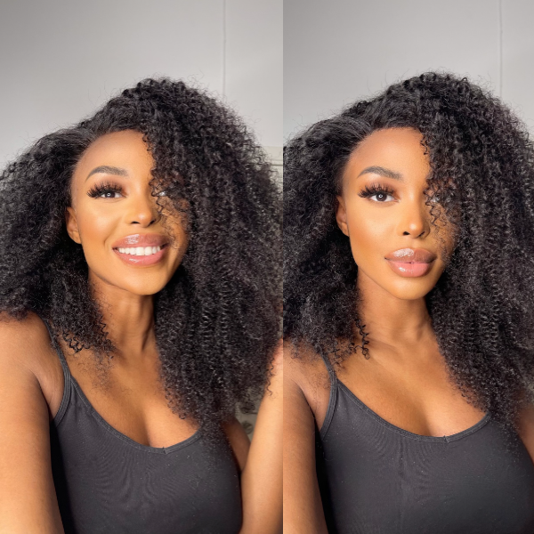 Afro Curly Undetectable Invisible Lace Glueless Frontal Lace Wig | Real HD Lace