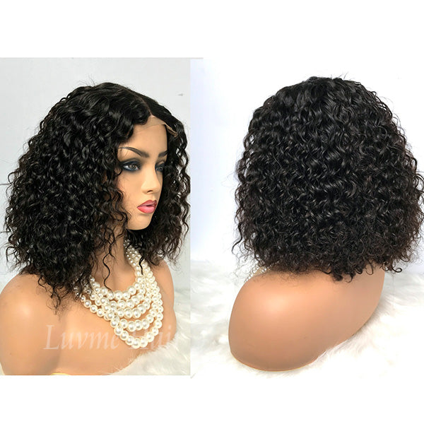 Curly Bob Wig Human Hair Closure Wig