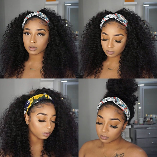 Deep Wave Affordable Headband Wig (Get Free Trendy Headband)