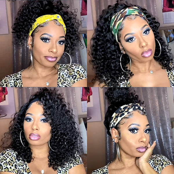 Deep Wave Affordable Headband Wig (Get Free Trendy Headband)