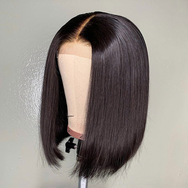 Bob Wig Human Hair Glueless T Part Lace Wig