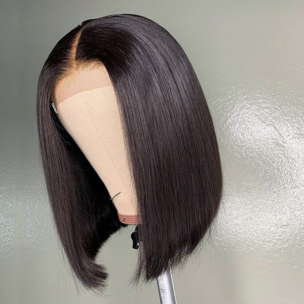 Bob Wig Human Hair Glueless T Part Lace Wig