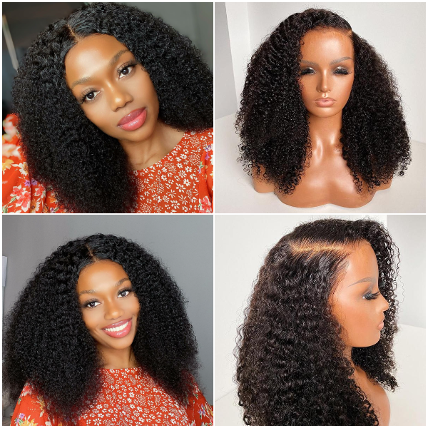 Afro Curly Undetectable Invisible Lace Glueless Frontal Lace Wig | Real HD Lace