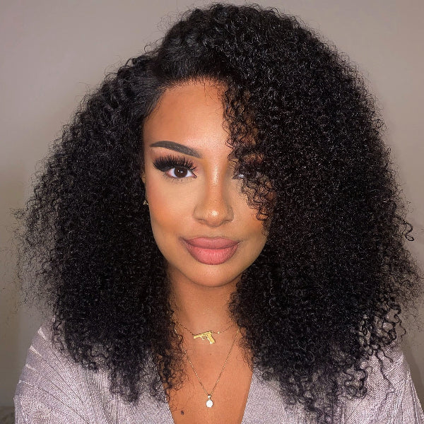 Afro Curly Undetectable Invisible Lace Glueless Frontal Lace Wig | Real HD Lace