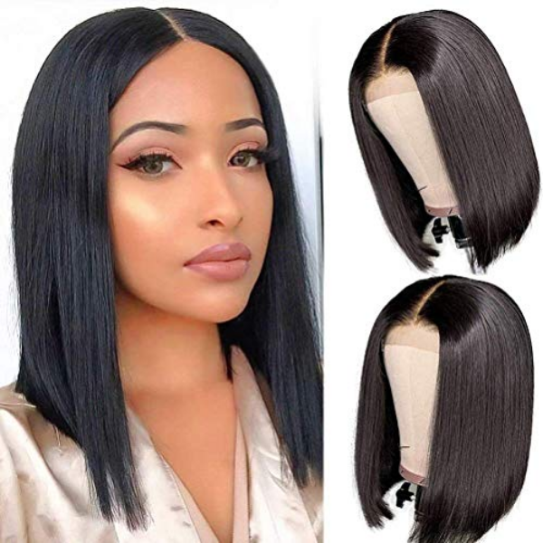 Bob Wig Human Hair Glueless T Part Lace Wig