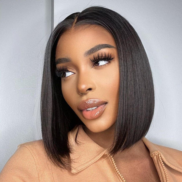 Smooth Blunt Cut 13x4 Lace Frontal Bob Wig | Silky Straight