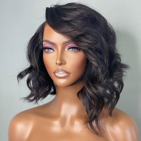 Gorgeous 5x5 Lace Asymmetric Loose Wave Side Part Wig