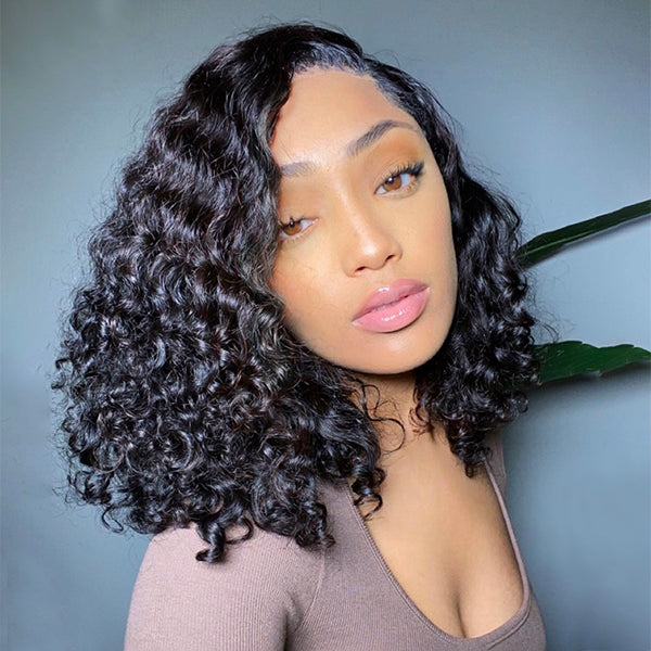 4x4 Natural Big Kinky Curly Closure Lace Wig