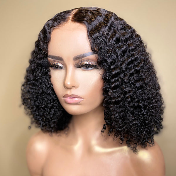 Afro Curly Undetectable Invisible Lace Glueless Compact 13x4 Frontal Lace Wig | Real HD Lace