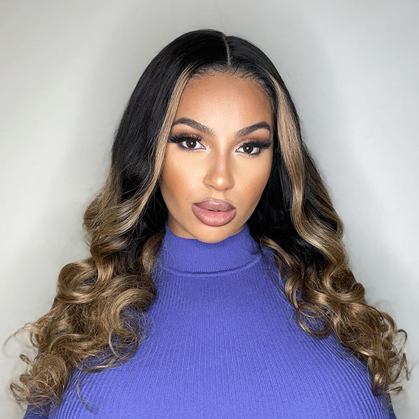 5x5 Beyon-celebrity Style Ombre Closure Lace Wig