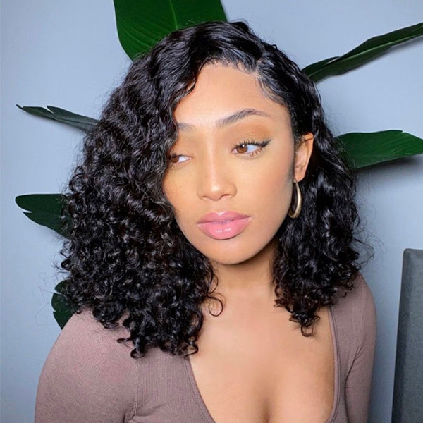 4x4 Natural Big Kinky Curly Closure Lace Wig