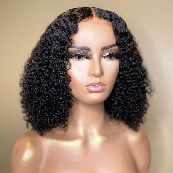 Afro Curly Undetectable Invisible Lace Glueless Compact 13x4 Frontal Lace Wig | Real HD Lace