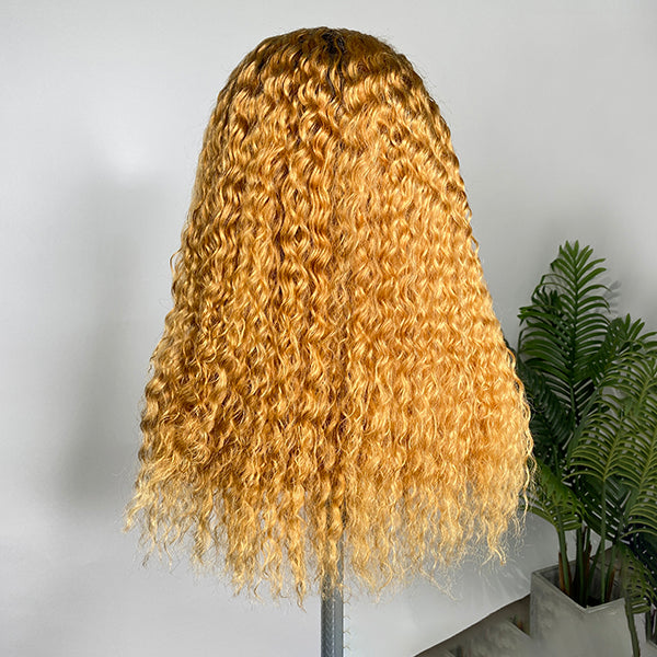 Honey Blonde Deep Wave Ombre Headband Wig