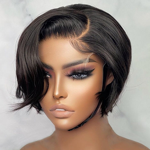 Affordable 5x5 Lace Closure Short Pixie Cut Wig