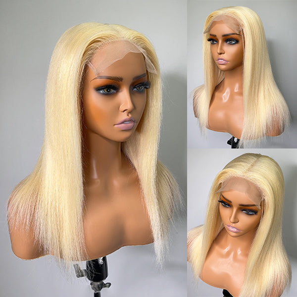 Blonde 613 Color Middle Part 6x6 Lace Closure Wig