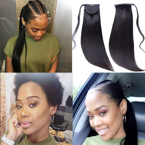 Human Hair Sleek Ponytail Easy To Wear | Upgraded 2.0