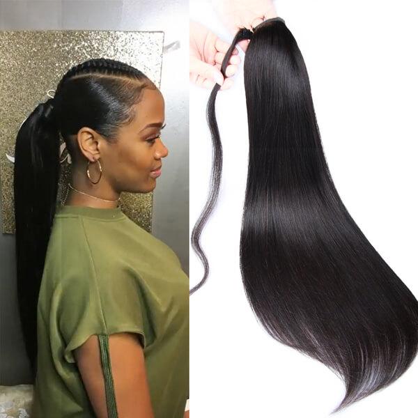 Human Hair Sleek Ponytail Easy To Wear | Upgraded 2.0
