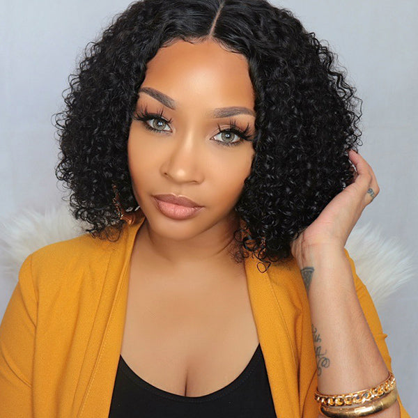 Celebrity Style Small Kinky Curl Lace Closure Wig