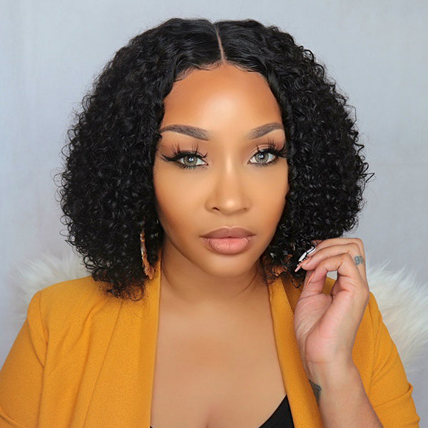 Celebrity Style Small Kinky Curl Lace Closure Wig