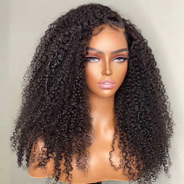 Afro Curly Undetectable Invisible Lace Glueless Frontal Lace Wig | Real HD Lace