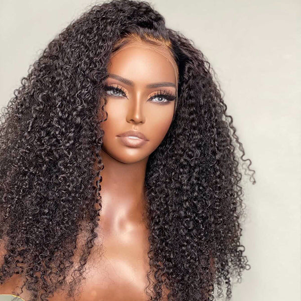 Afro Curly Undetectable Invisible Lace Glueless Frontal Lace Wig | Real HD Lace