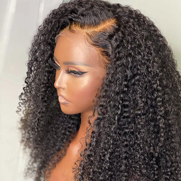 Afro Curly Undetectable Invisible Lace Glueless Frontal Lace Wig | Real HD Lace