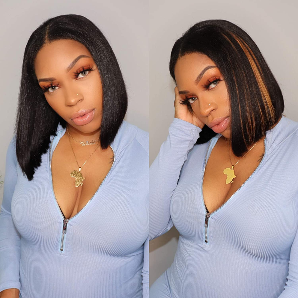 Quick & Easy U Part Bob Wig Affordable Wig (Get Free Clip In Set)